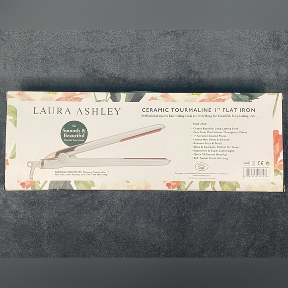 Laura Ashley Ceramic Tourmaline 1” Flat Iron - Picture 2 of 2